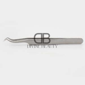 Professional Angle Tweezer Stainless Steel Dull Finish | Divine Beauty